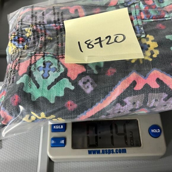 Rachel Roy Womens Cropped Skinny Jeans Retro Printed Zip Ankle Mid Rise Size 32 - Picture 12 of 12